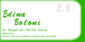 edina boloni business card