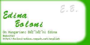 edina boloni business card